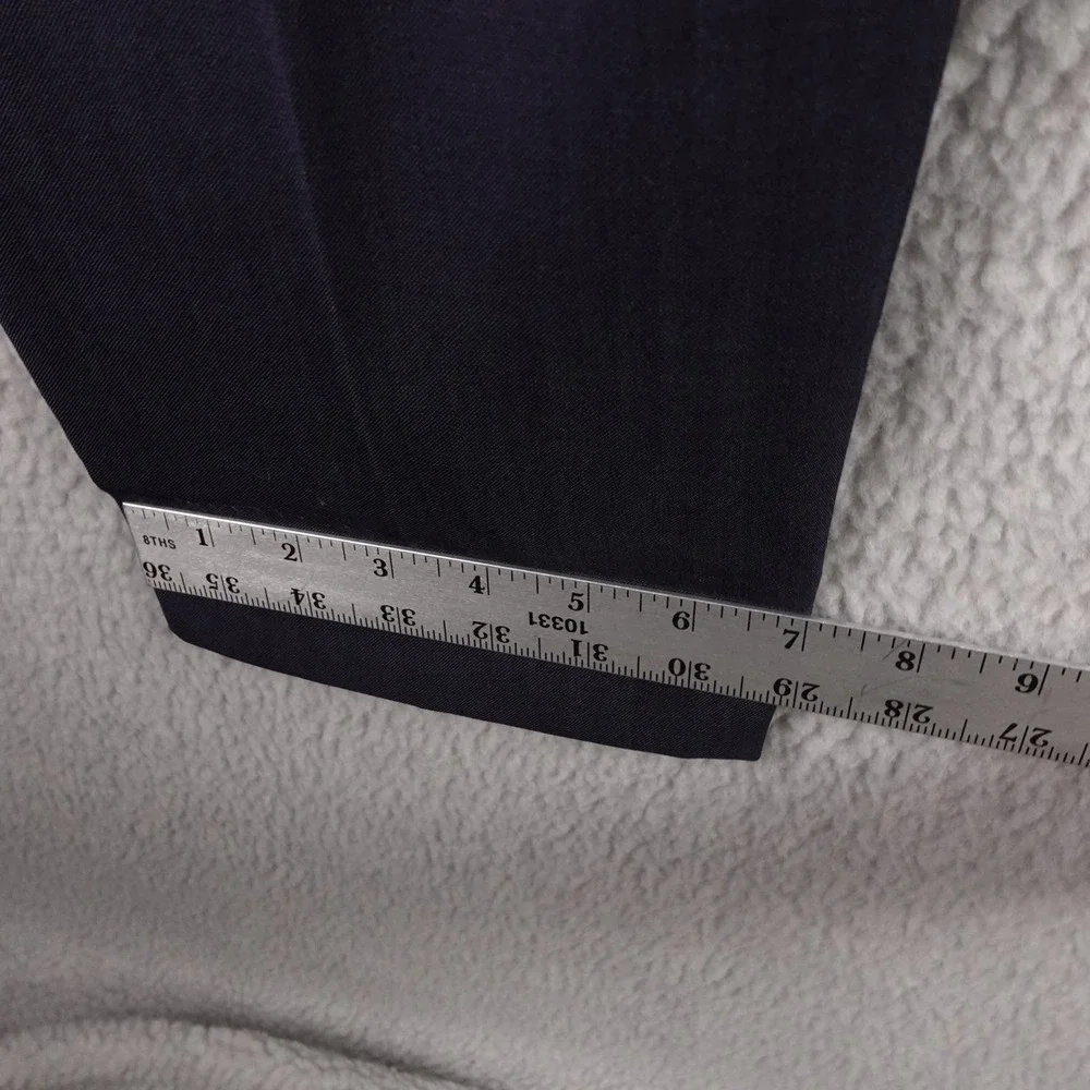 John Varvatos USA Mens 44R 100% Wool 2 Button Suit Navy Blue Made in Canada